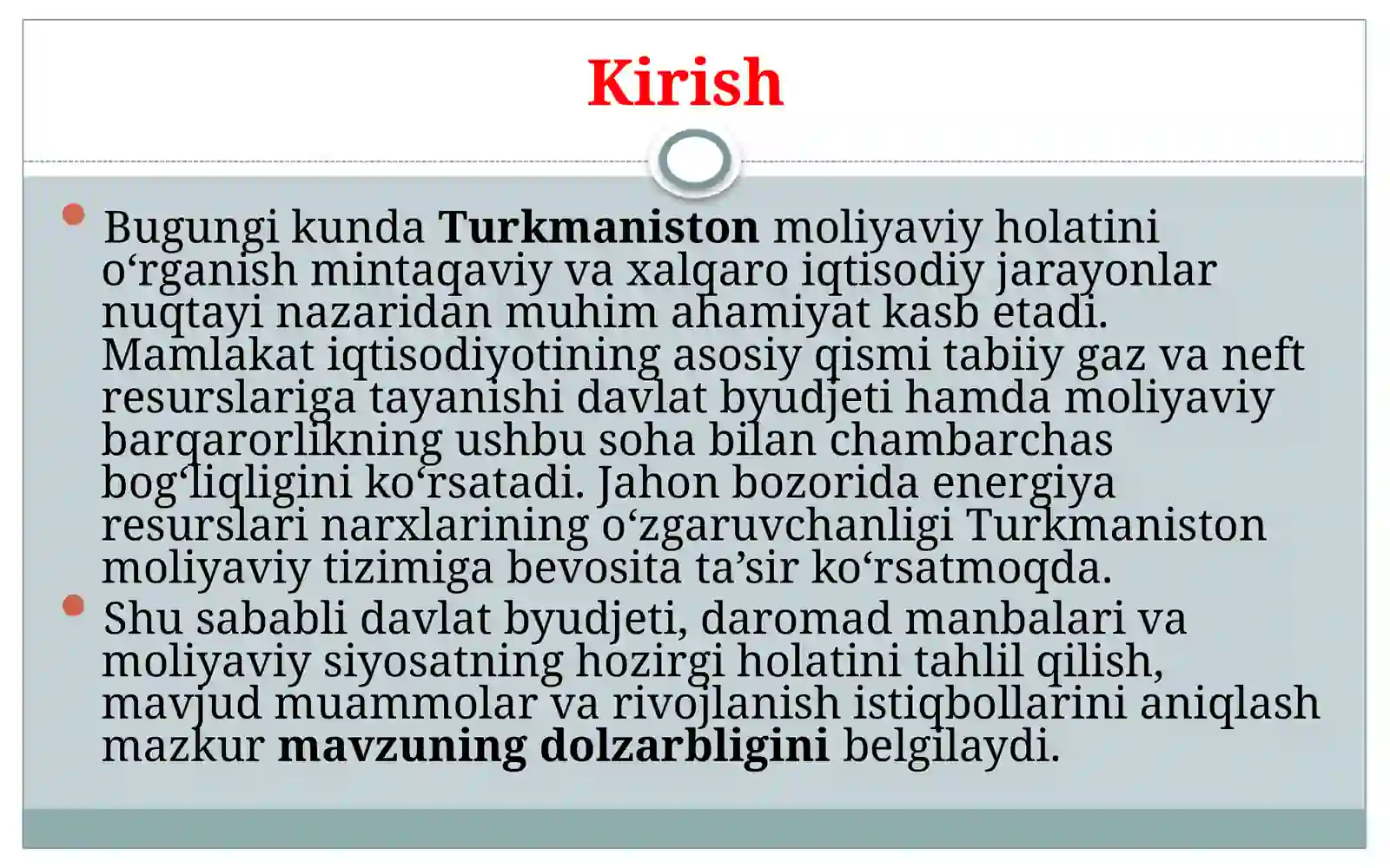 Turkmaniston moliyaviy holati 3