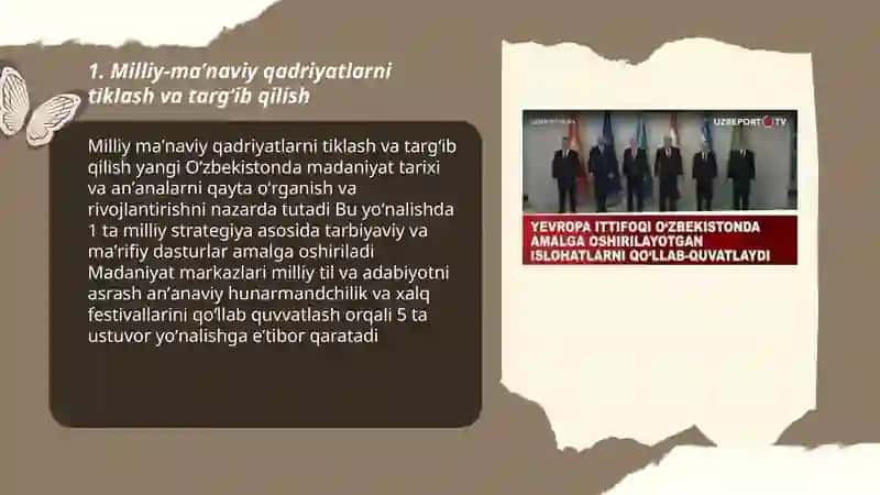 Yangi Oʻzbekistonda amalga oshirilayotgan maʼnaviy oʻzgarishlar 3
