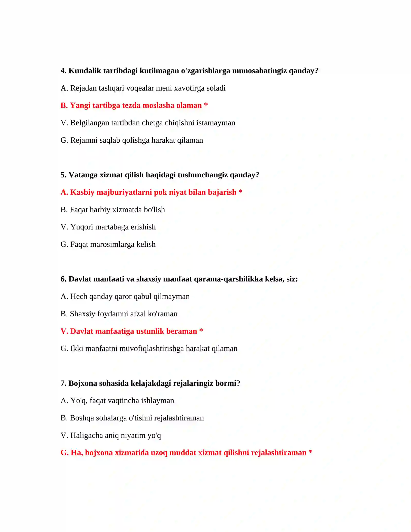 Bojxona ishga kirish savol javob PDF 3