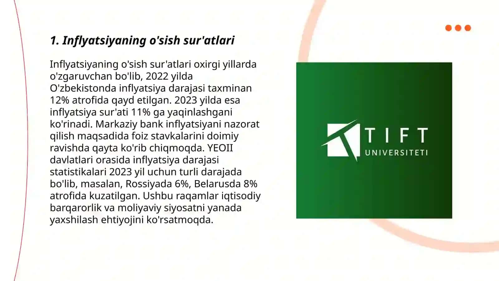 Inflyatsiyaning foiz stavkalariga ta'siri va turlari 3