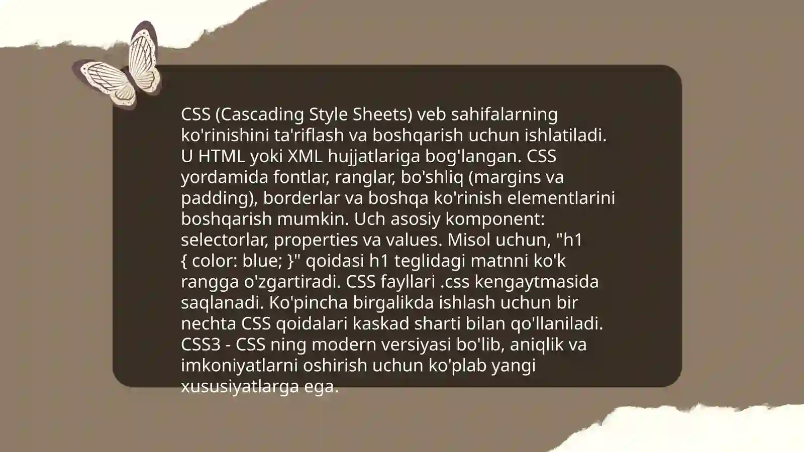 CSS da matnga stil berish 3
