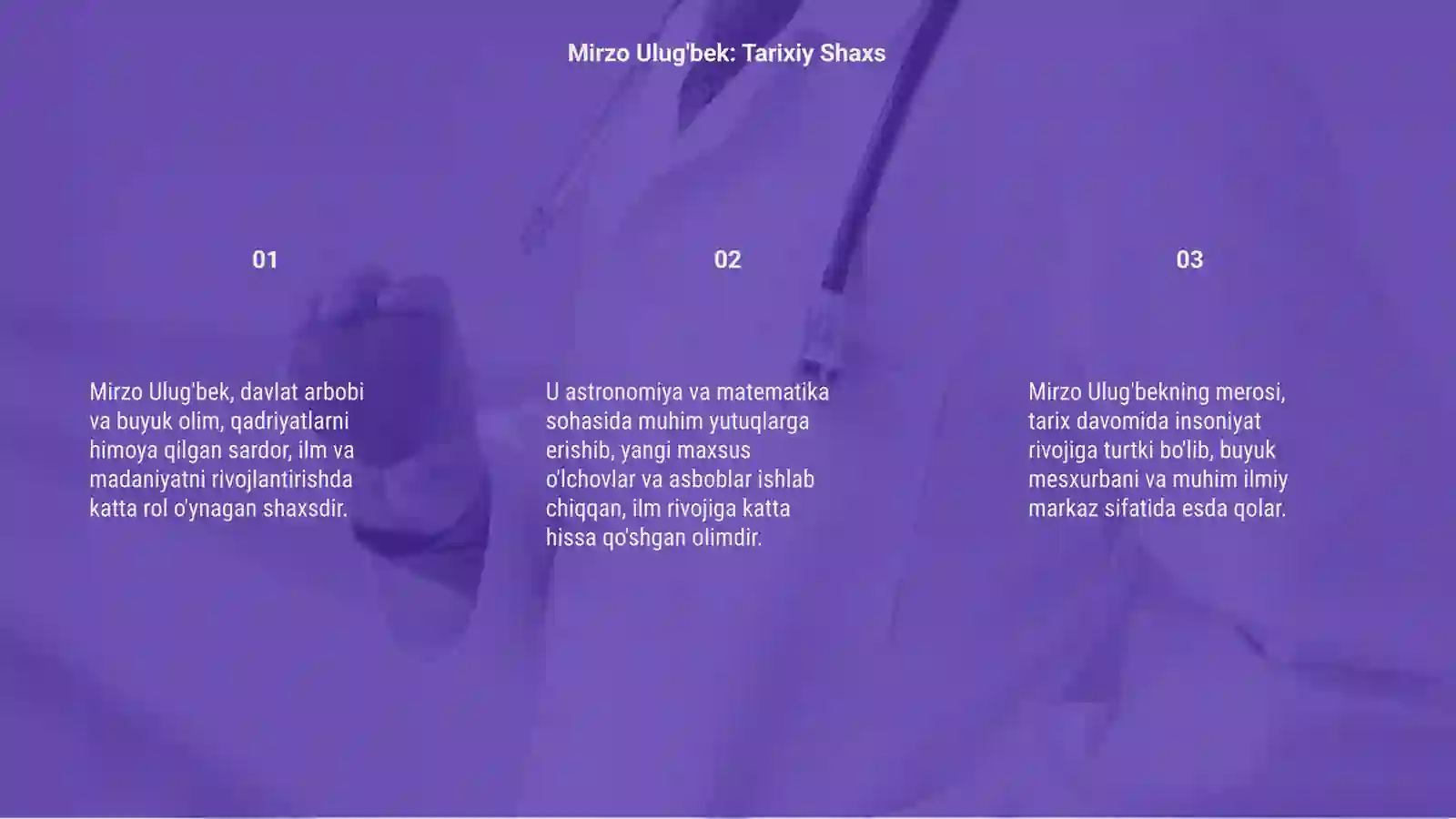 Mirzo Ulug'bek: Tarixiy Shaxs 3