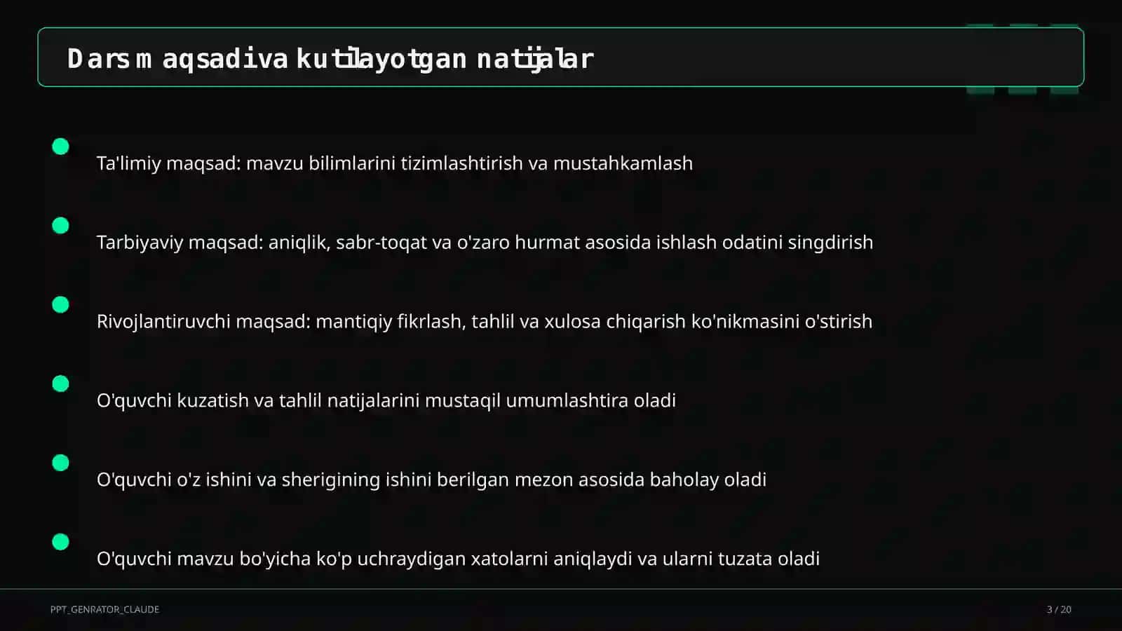 Otlarda son, egalik va kelishik (6-sinf) 3