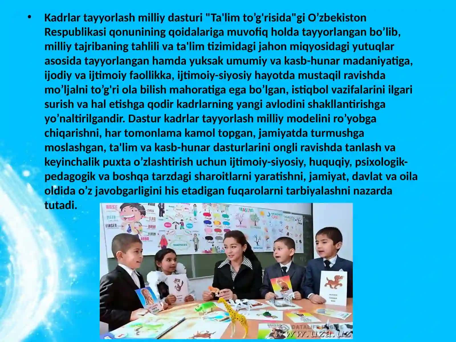 Kadrlar tayyorlash milliy dasturi”da ro`yobga chiqarishining bosqichlari 3