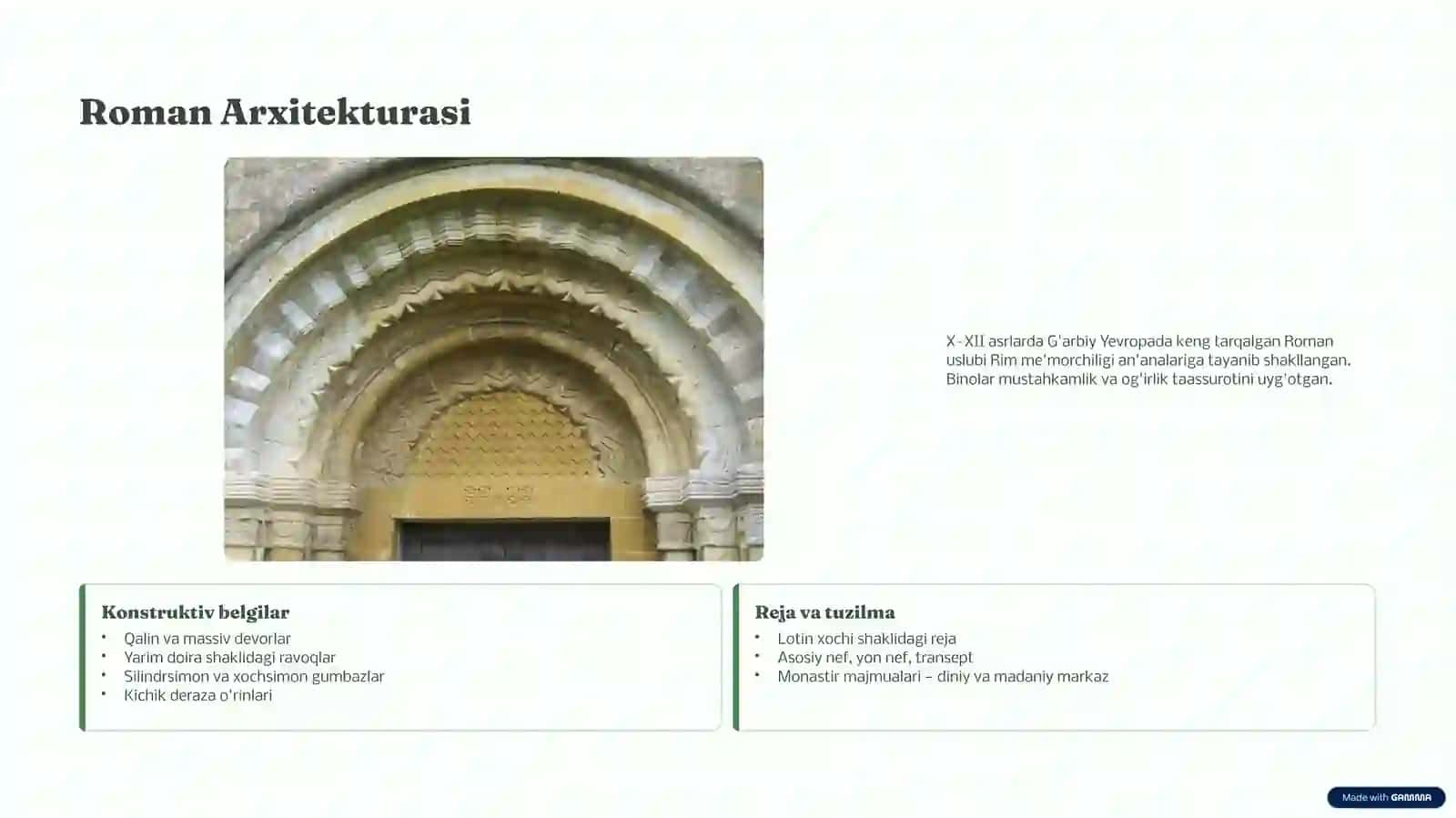 Uyg‘onish Davri Arxitekturasi | PPT 3