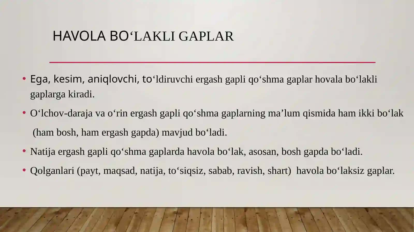 Ega,aniqlovchi,toʻldiruvchiergashgaplar 3
