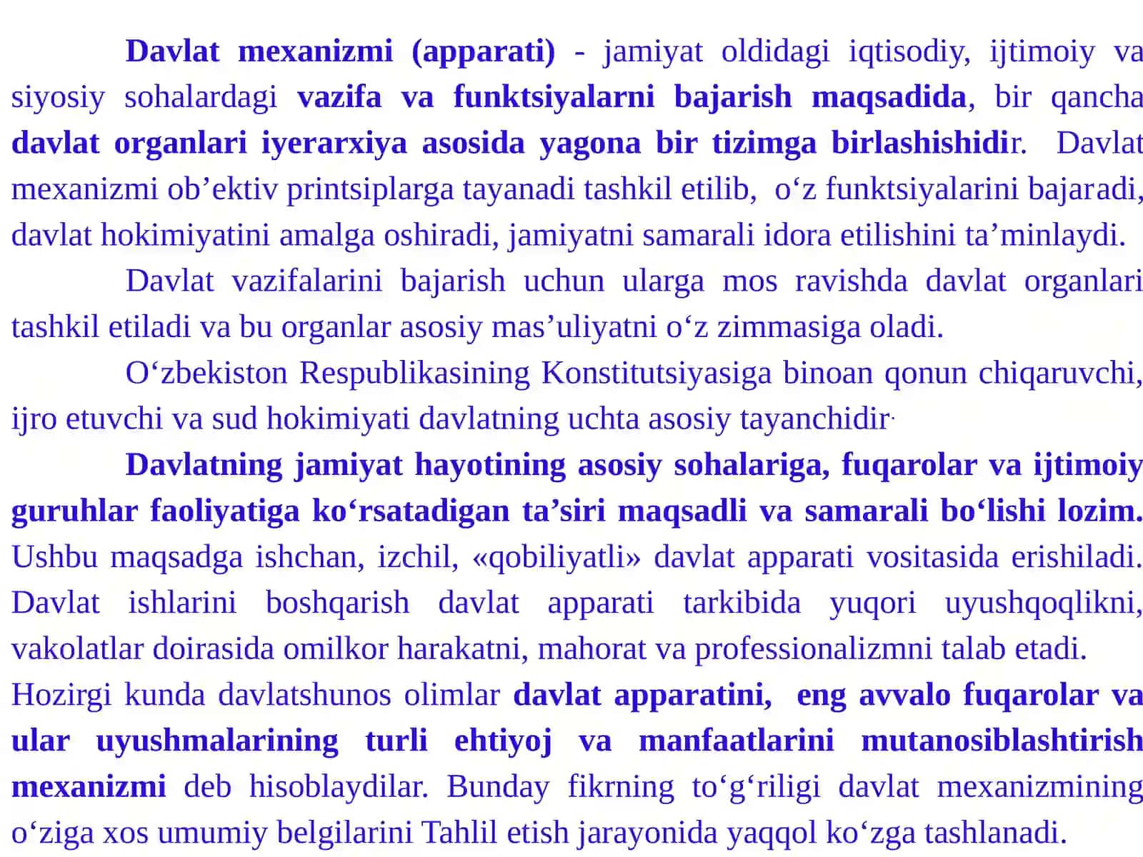 DAVLATMEXANIZMI (APPARATI) 3