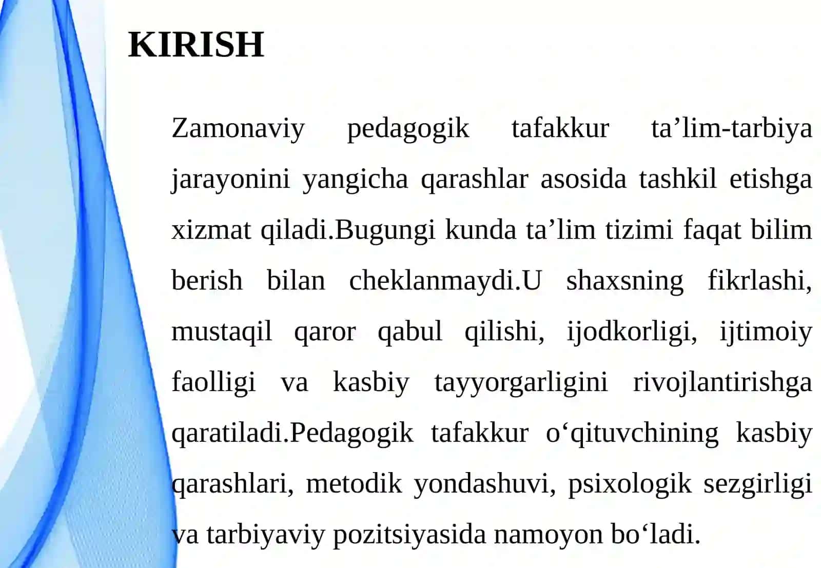 Zamonaviy pedagogik tafakkur va uning rivojlanish tendensiyalari. 3
