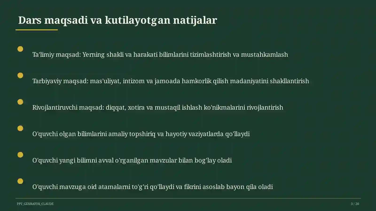 Yerning shakli va harakati (5-sinf) 3