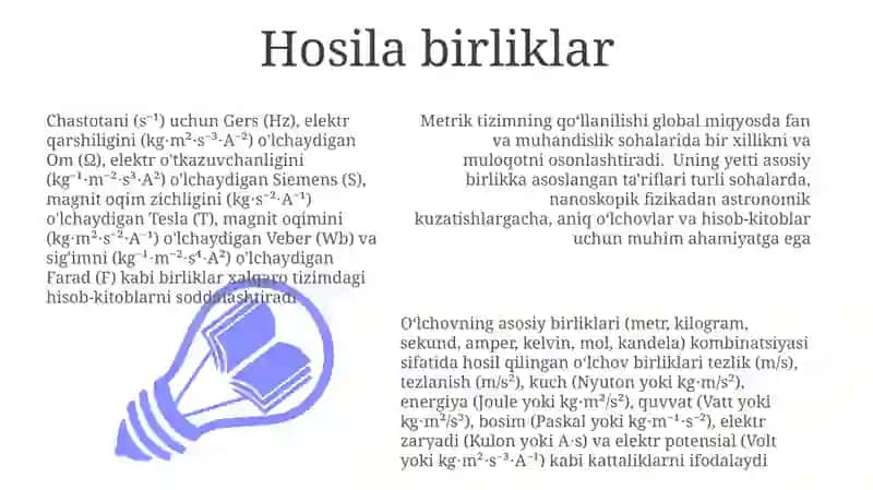 Hosila birliklar 3
