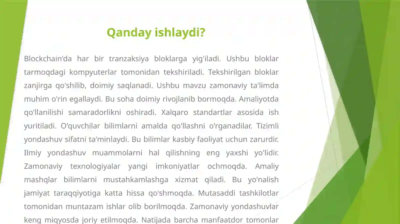 BLOCKCHAIN TEXNOLOGIYASI VA UNDAN FOYDALANISH ISTIQBOLLARI 3