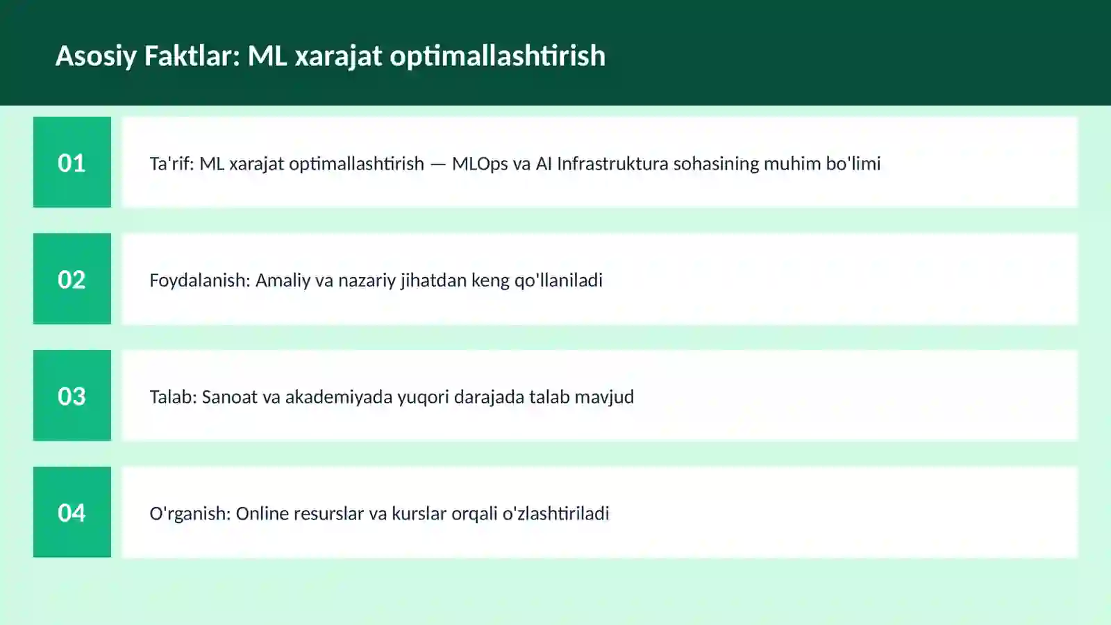 ML xarajat optimallashtirish 3