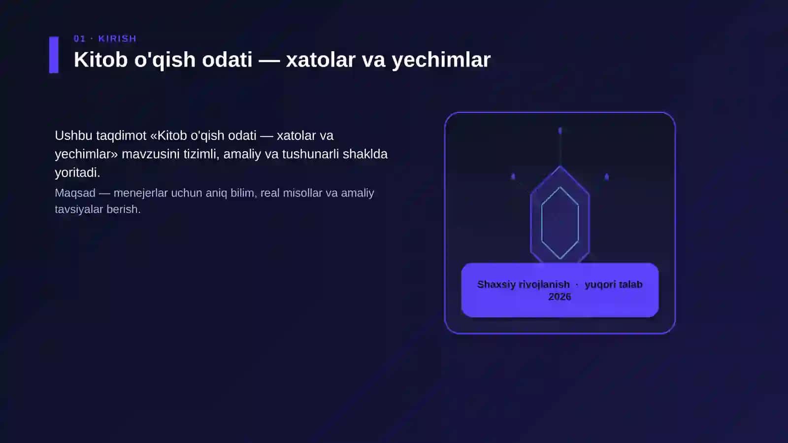 Kitob o'qish odati — xatolar va yechimlar 3
