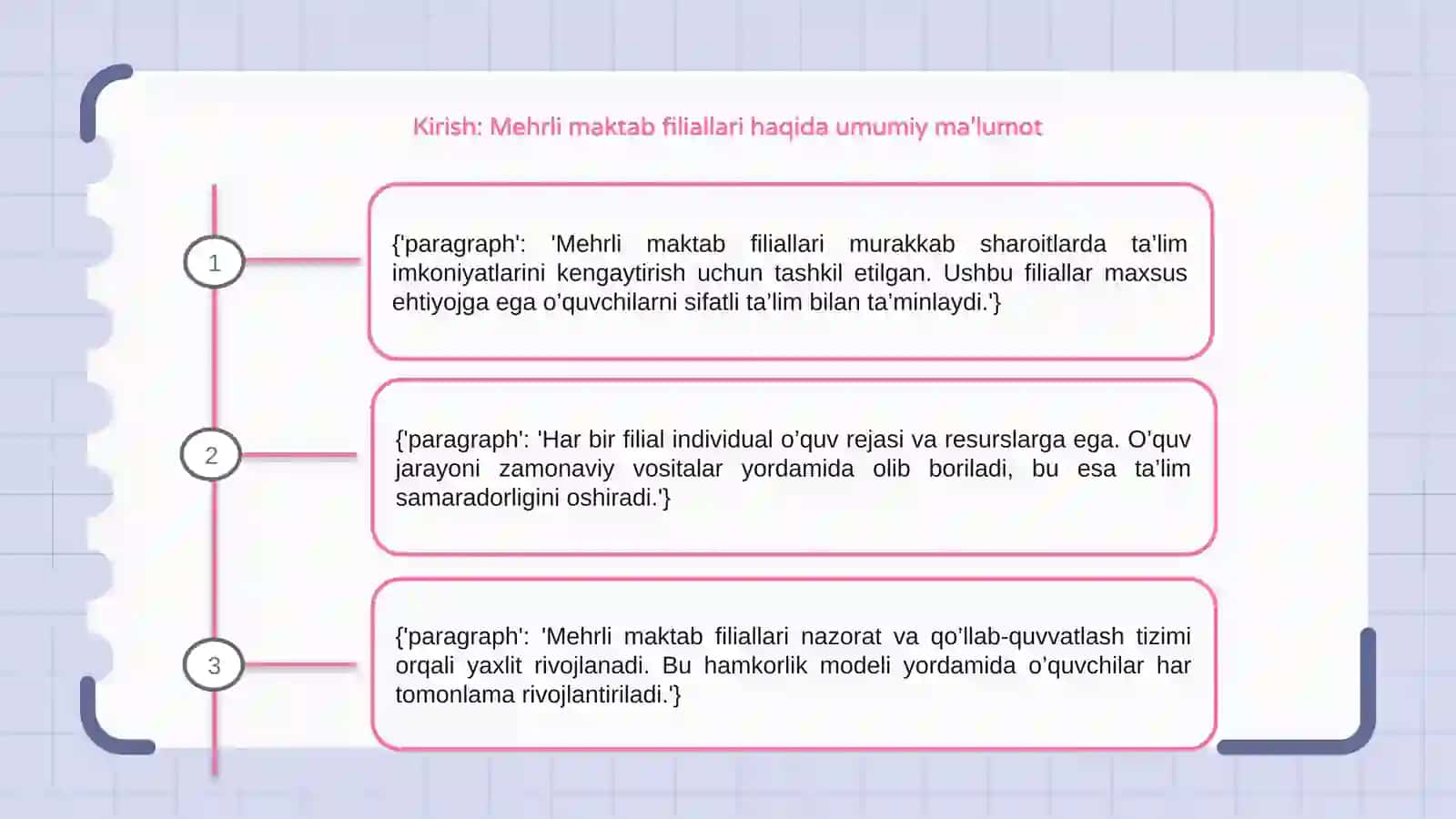 Mehrli maktab davlat ta’lim muassasasi filiallarida darslarni tashkil etish jarayonlari 3