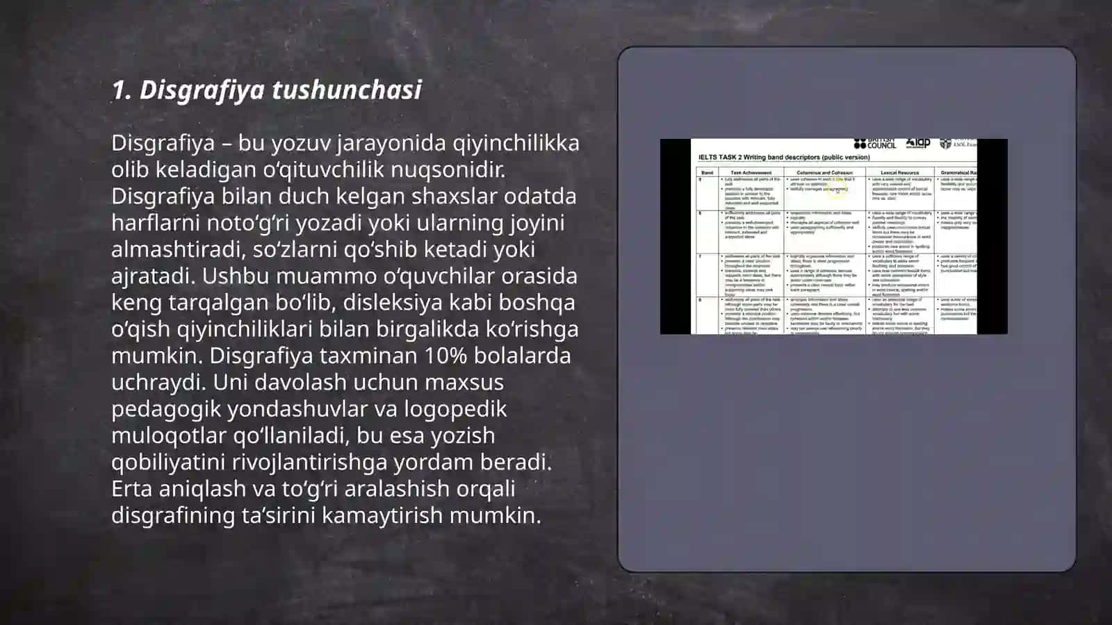 Disgrafiya va yozuv jarayonlarining psixofizologik qurilishi 3