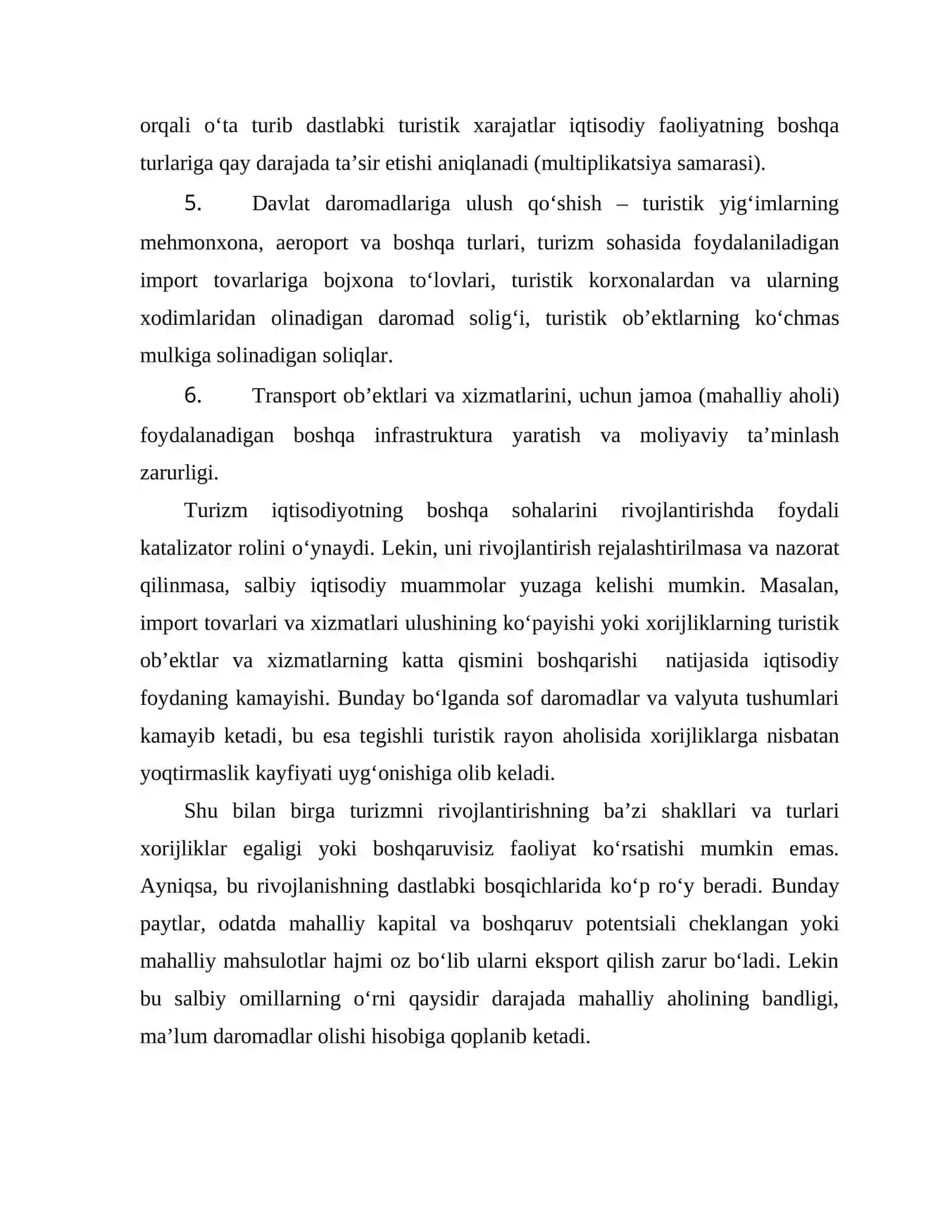 Turizmni rivojlantirishning iqtisodiy, ekologik va ijtimoiy-madaniy jihatlari 3