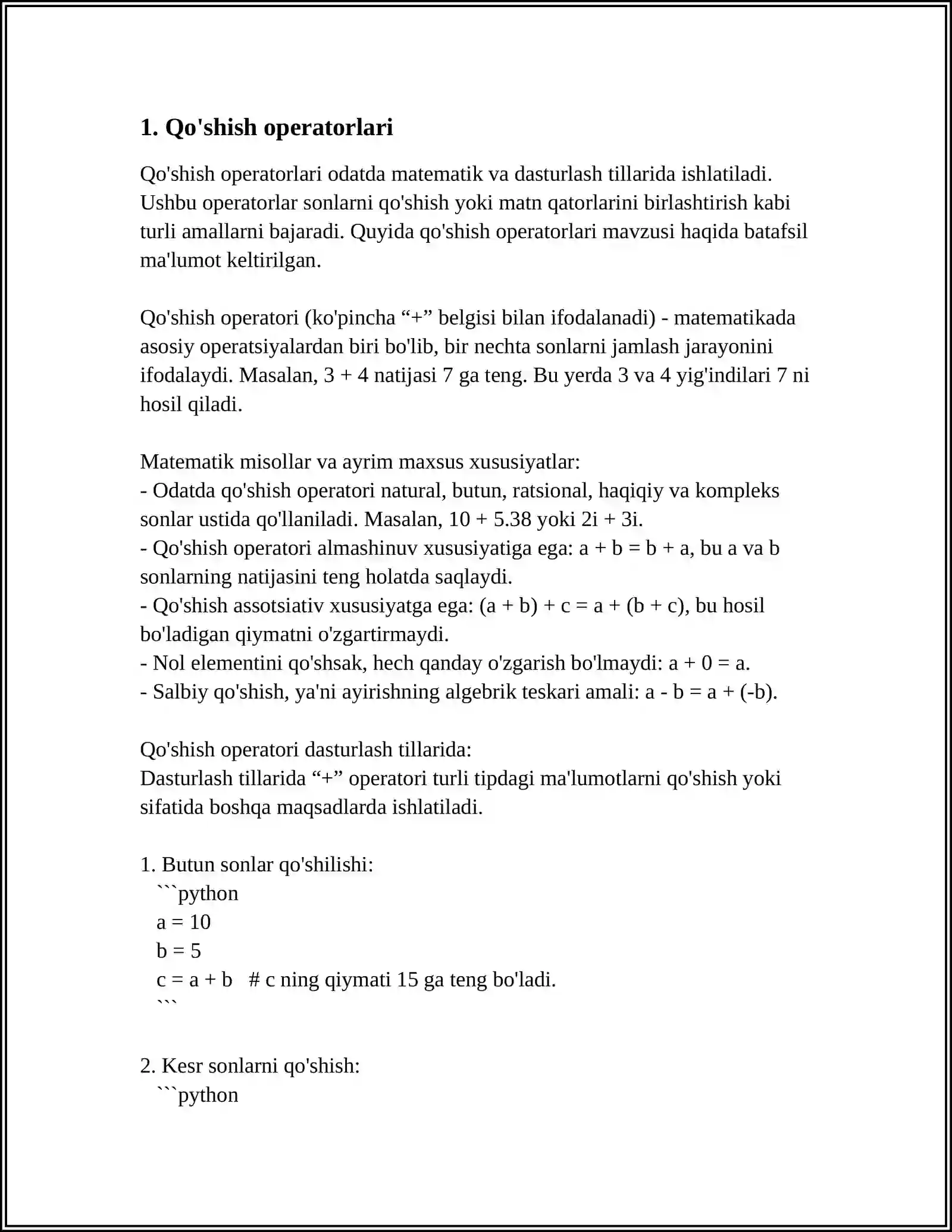 C ++ TILI OPERATORLARI 3