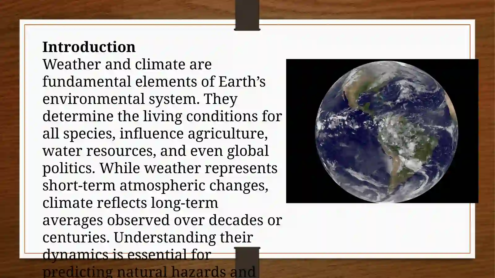 Weather and Climate 3