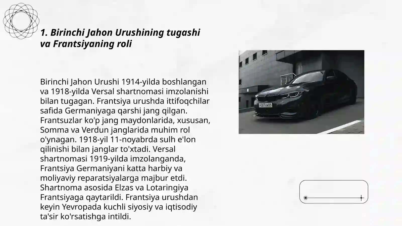 Birinchi Jahon Urushining tugashi va Frantsiyaning roli 3