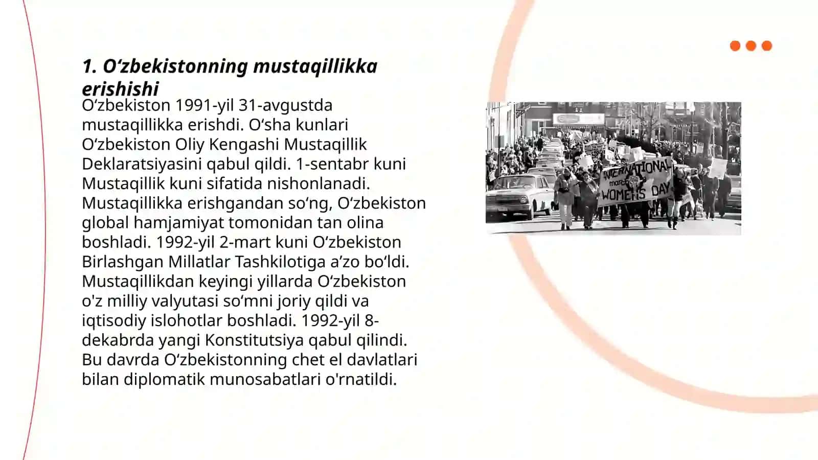 Oʻzbekistonning mustaqillikka erishishi 3