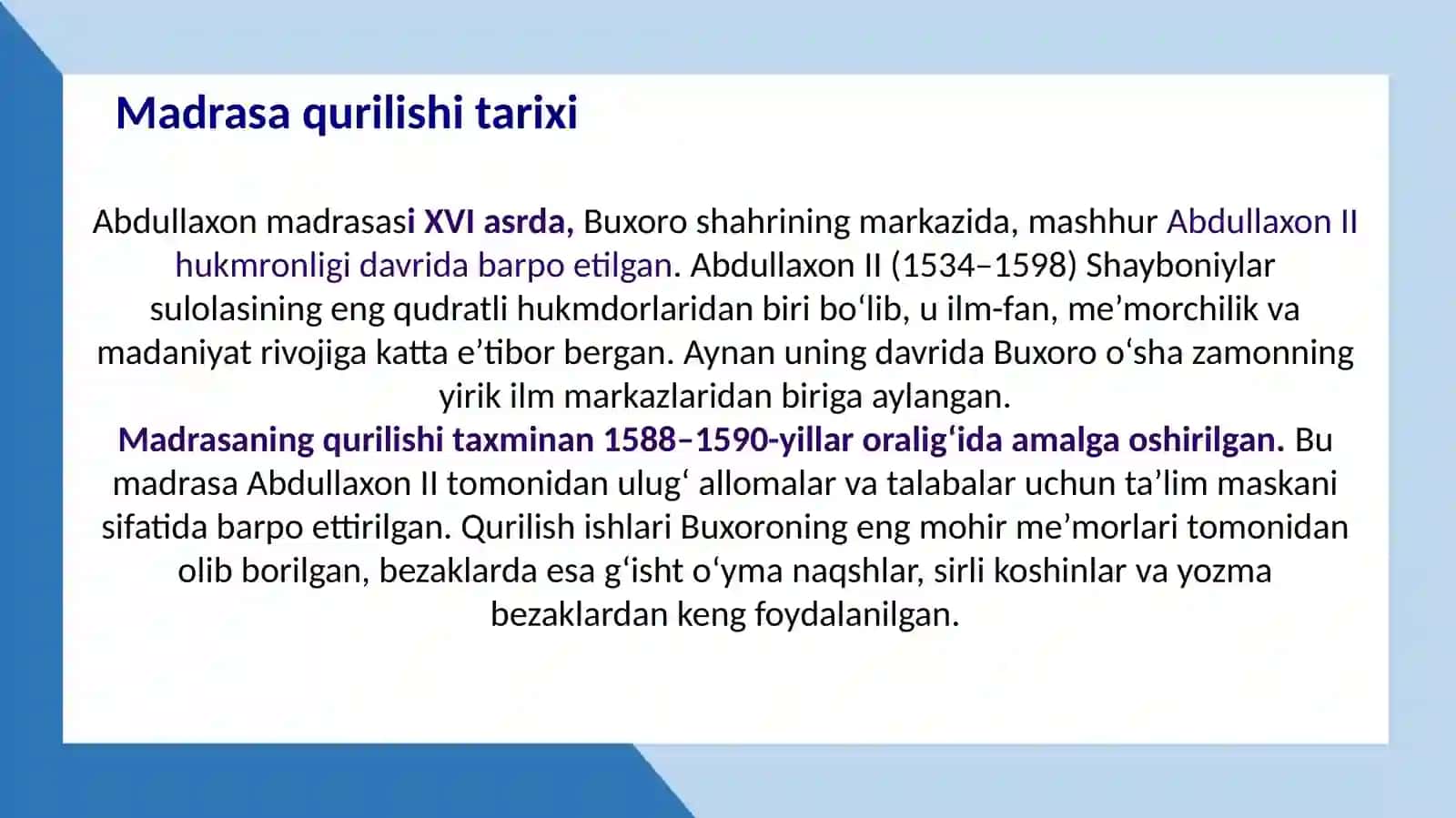 ABDULLAXONMADRASASI 3