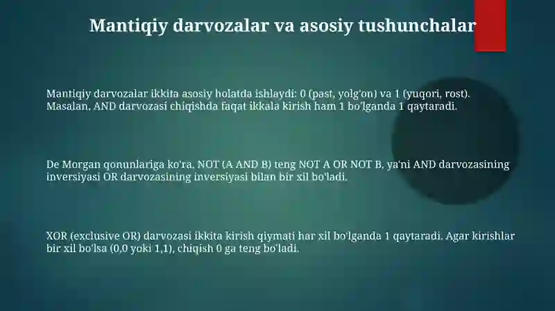 Asosiy logik qurilmalar 3