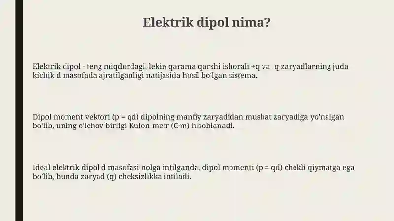 Elektr dipol 3