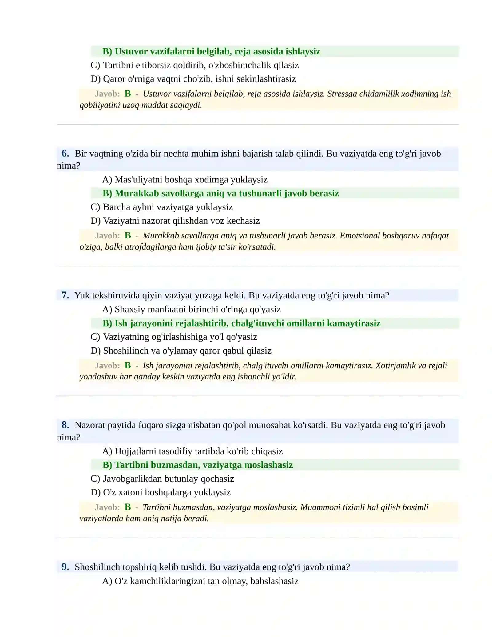 BOJXONA XIZMATIGA ISHGA KIRISH PSIXOLOGIK SINOV Testlari 3