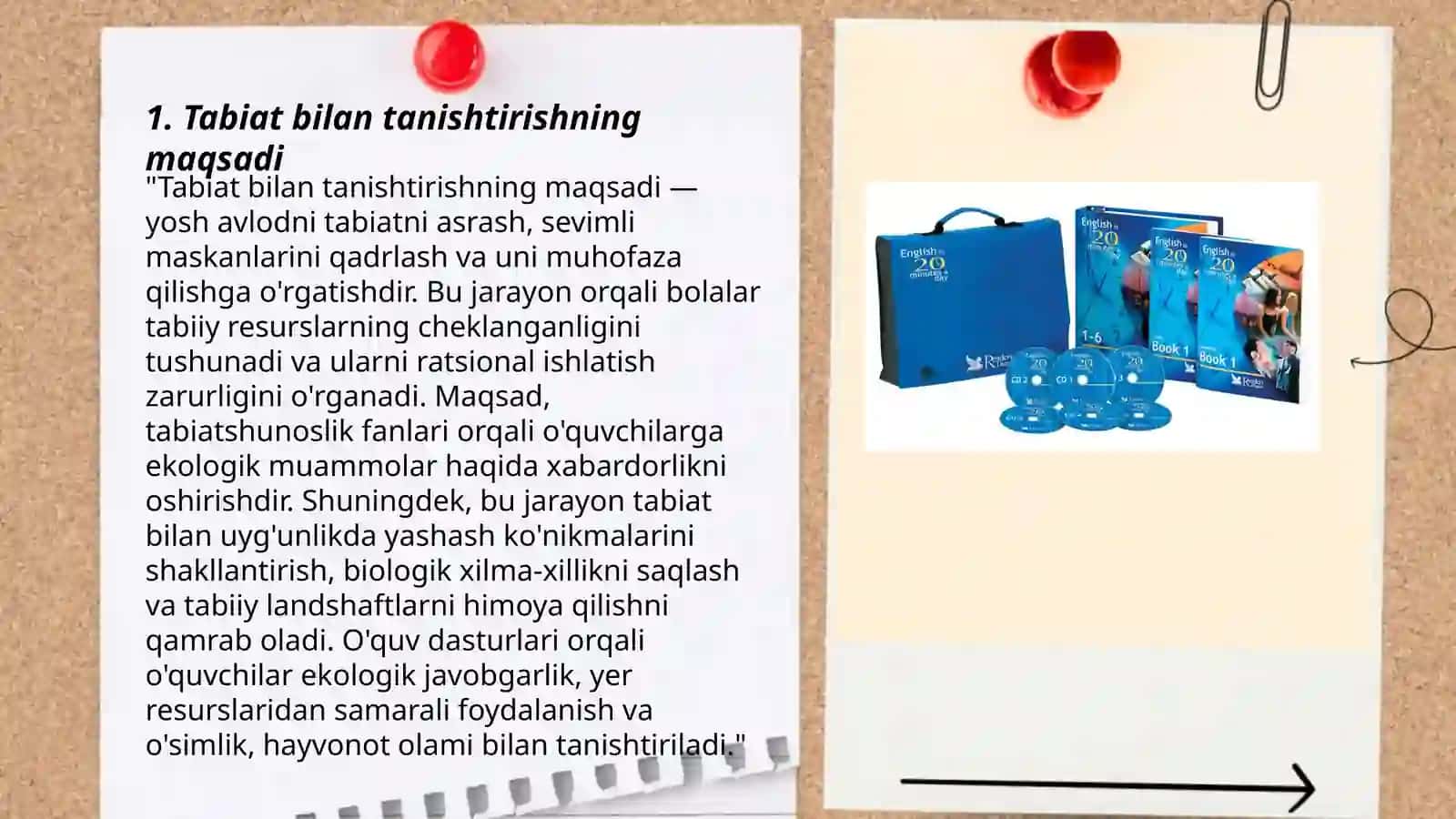 Tabiat bilan tanishtirish mashgʻulotlarni tashkil etishda rejalashtirishning ahamiyat 3