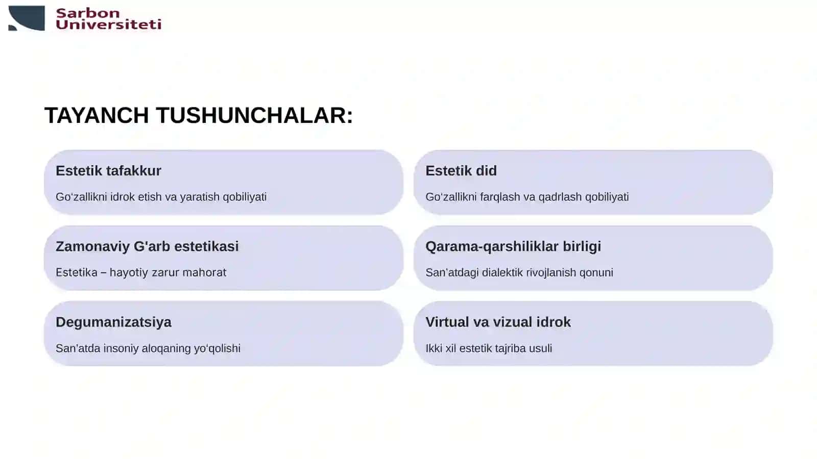 NAFOSAT FALSAFASI (ESTETIKA) 3