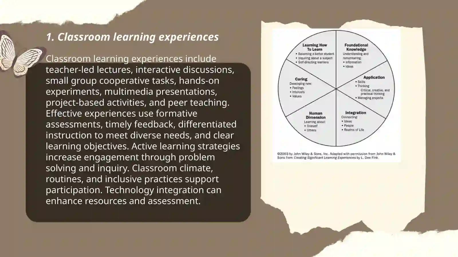 Learning experiences 3