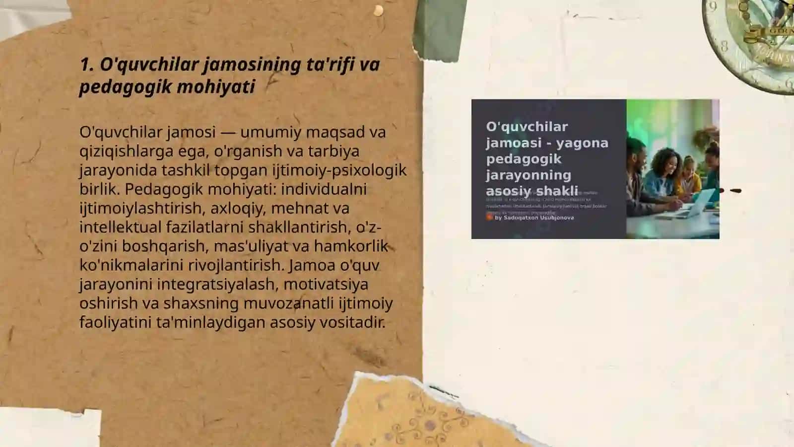 O'quvchilar jamosi—yagona pedagogik jarayoning asosiy shakli 3