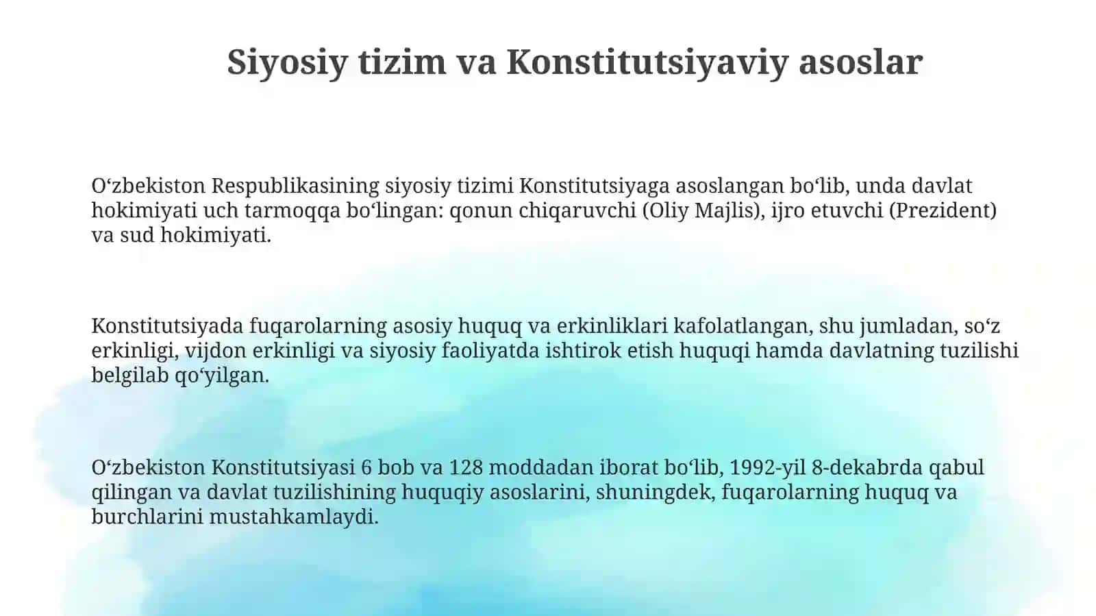 Qiyosiy siyosatshunoslikka bironta davlatni olib qil 3