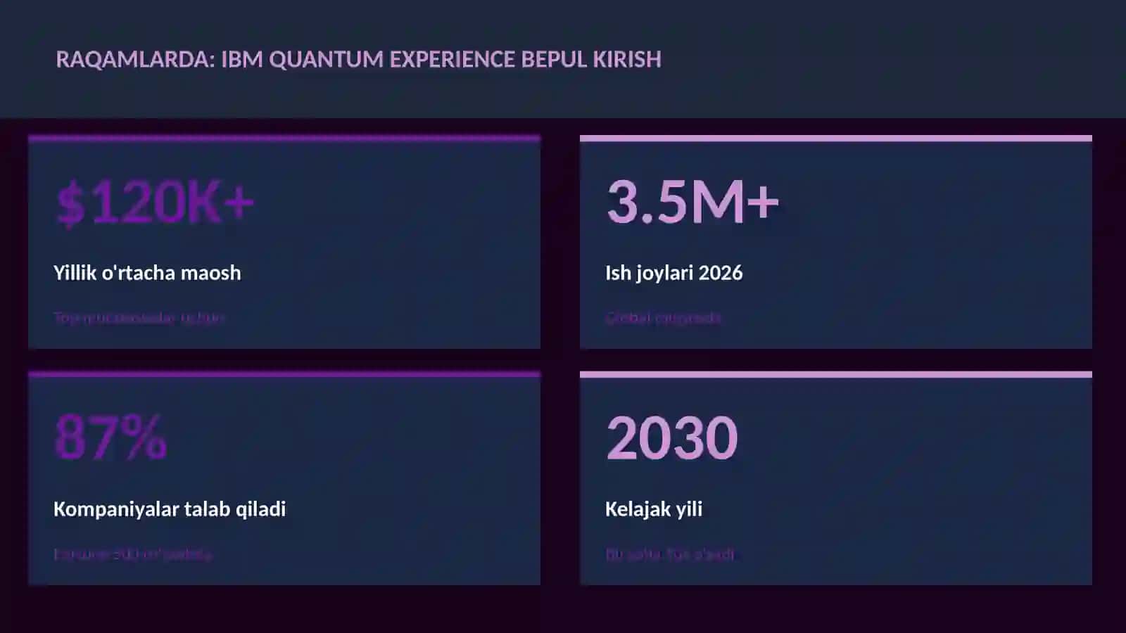 IBM Quantum Experience bepul kirish 3