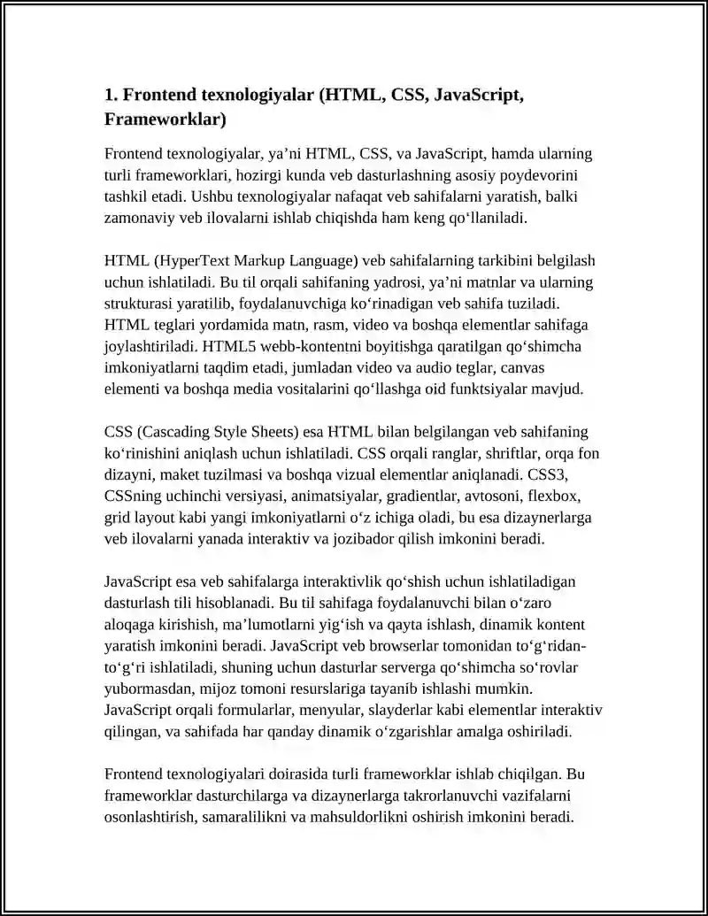 WEB - TECHNOLOGIYALAR, VEB - SERVISLAR 3