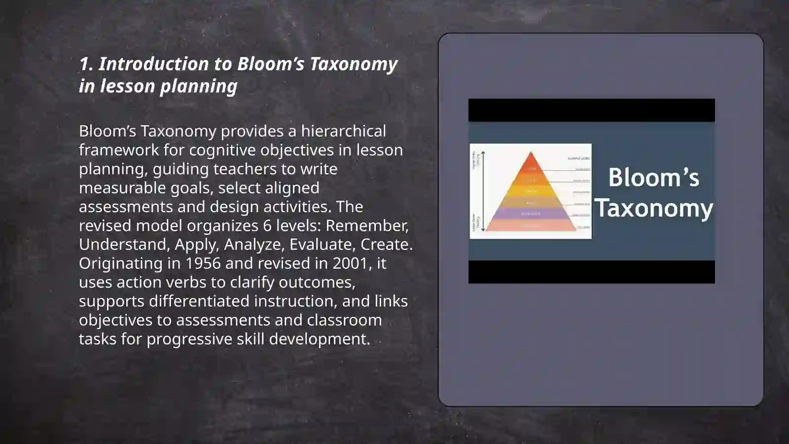 Lesson Planning and Bloom’s Taxonomy 3