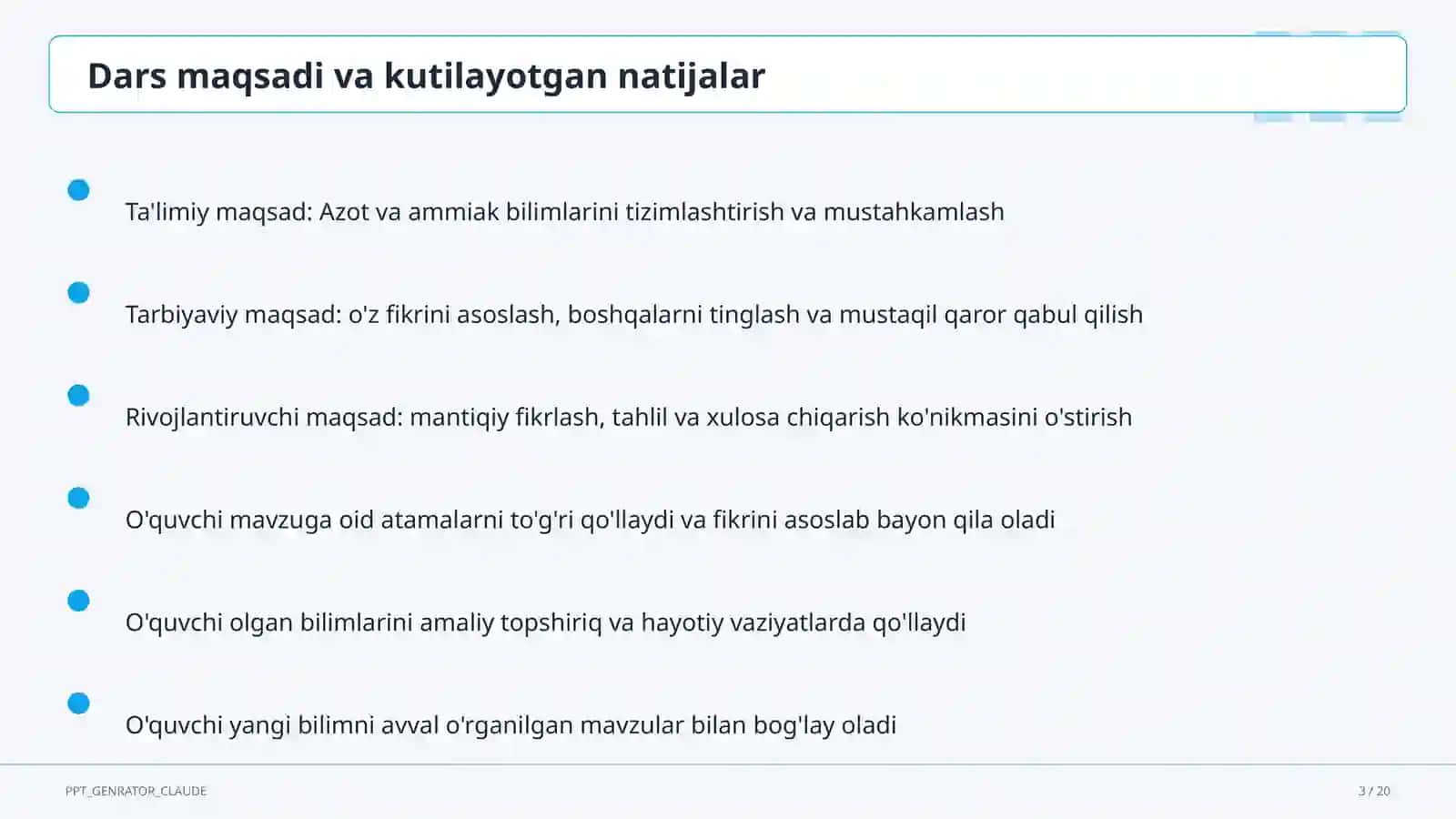 Azot va ammiak (9-sinf) 3