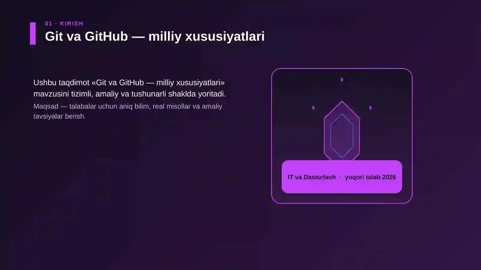 Git va GitHub — milliy xususiyatlari 3