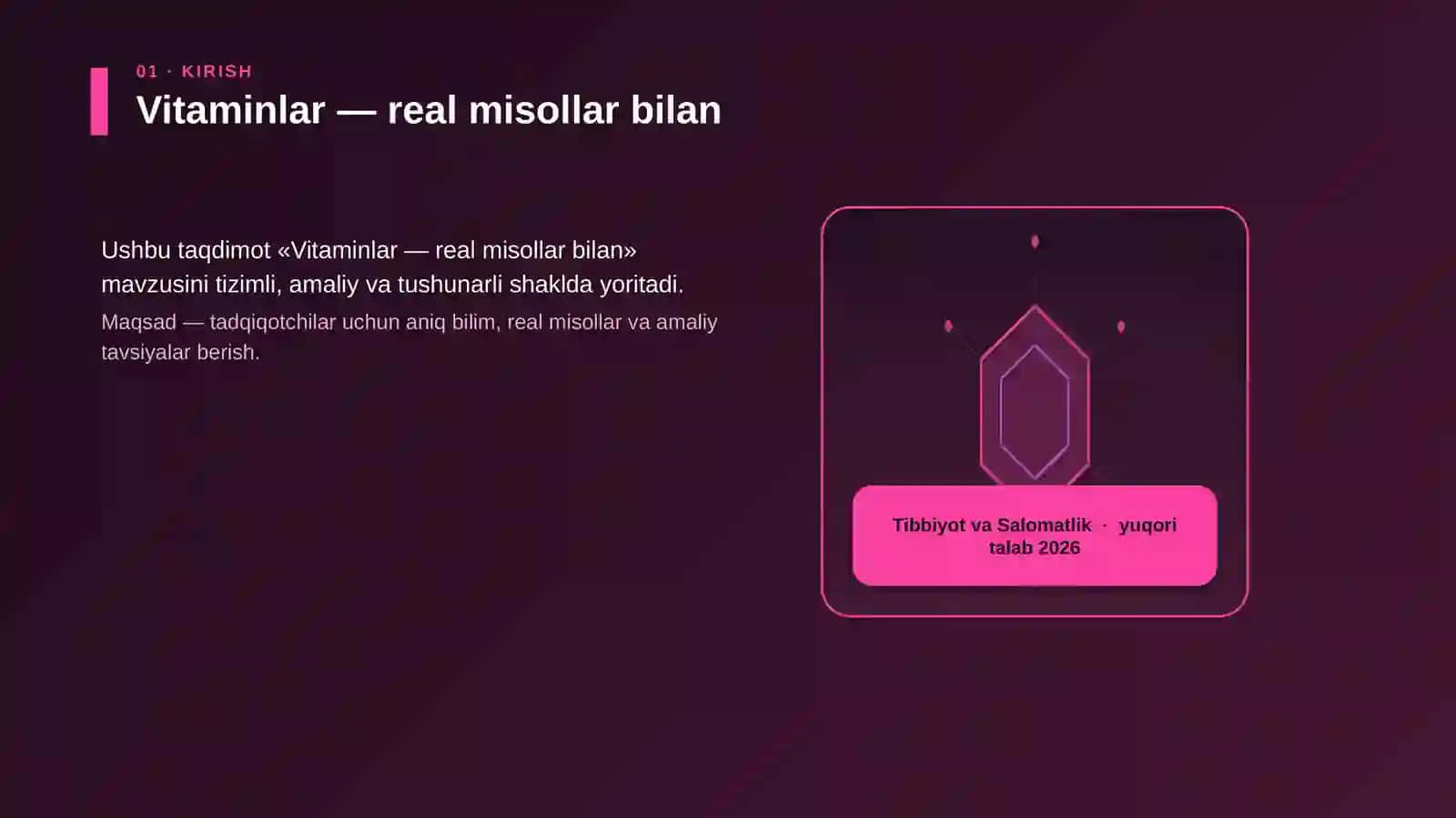 Vitaminlar — real misollar bilan 3