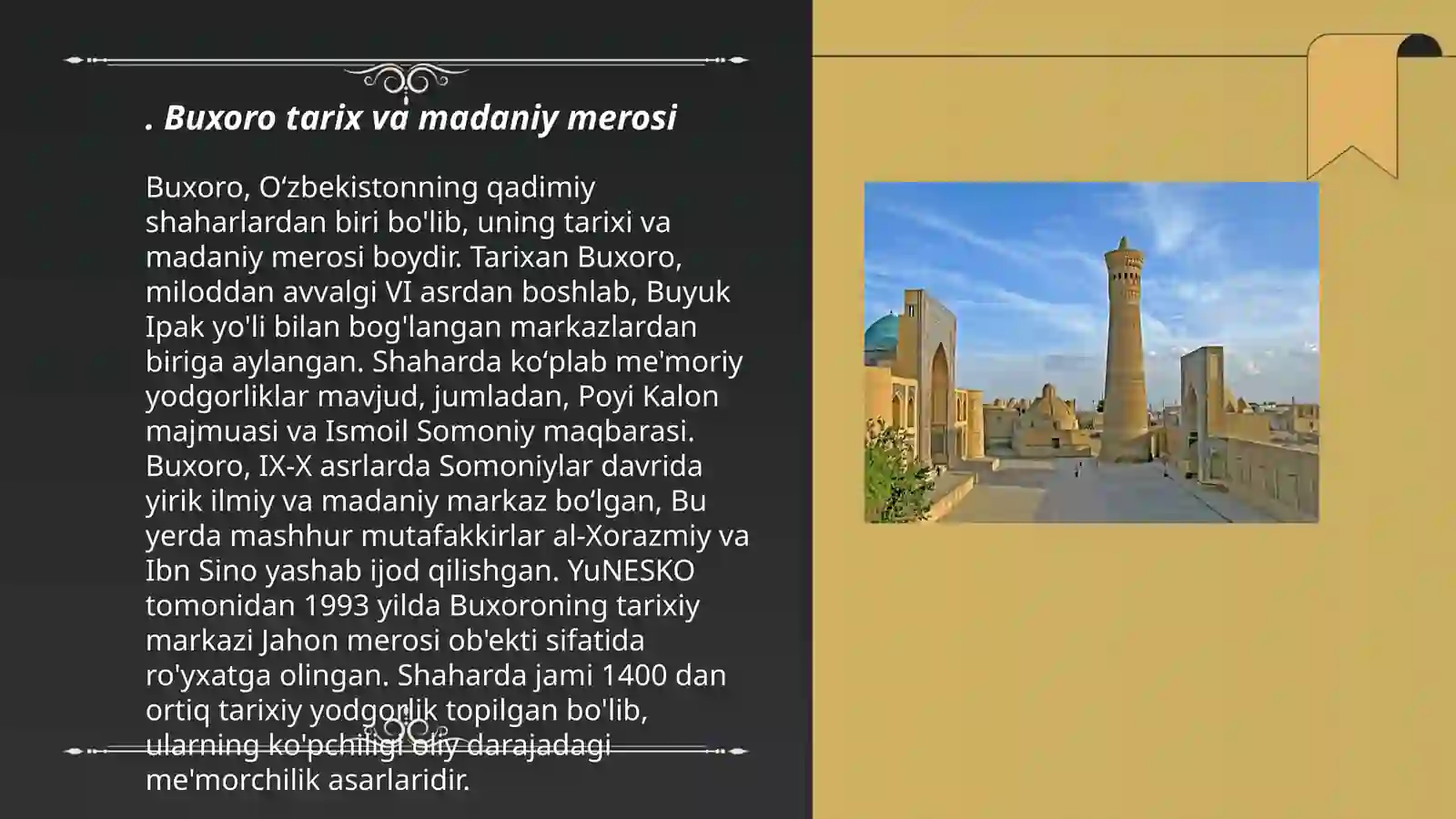 Buxoro turizm resursi 3