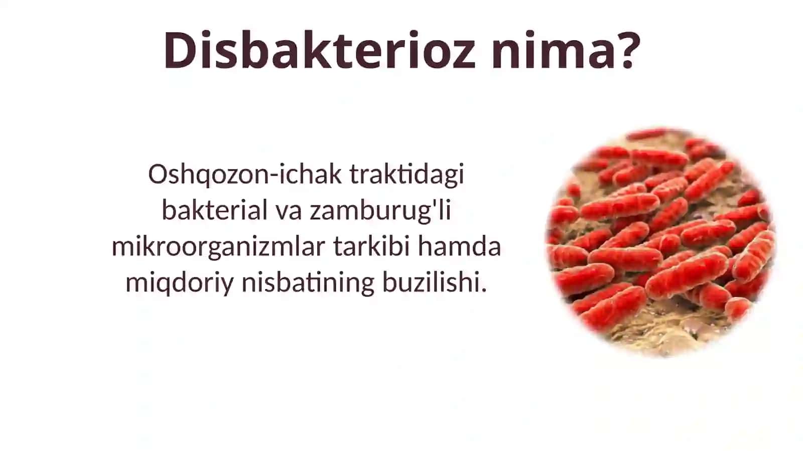 Ichak disbakteriozi etiologiyasi va diagnostikasi (2-variant) 3