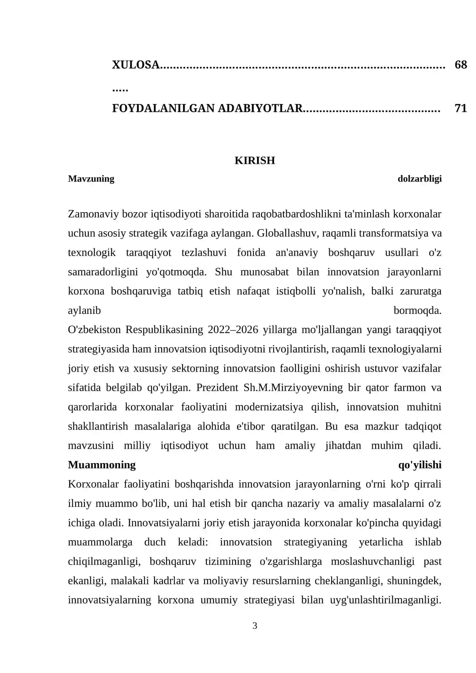 O'ZBEKISTONDA KORXONALAR FAOLIYATIDA INNOVATSION JARAYONLAR 3