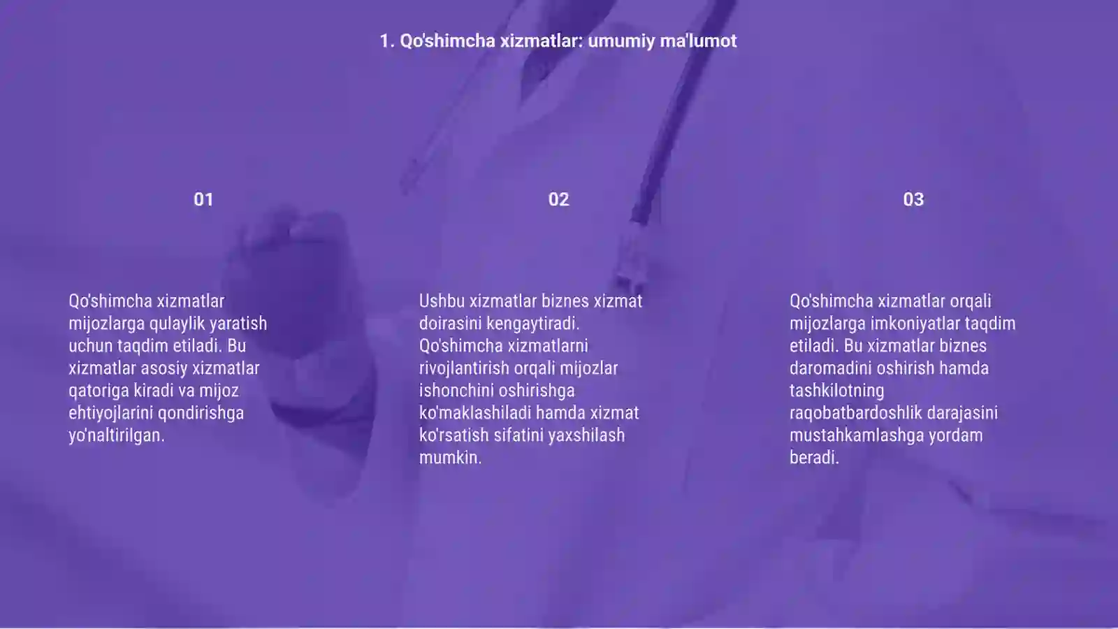 Qo'shimcha xizmatlar 3