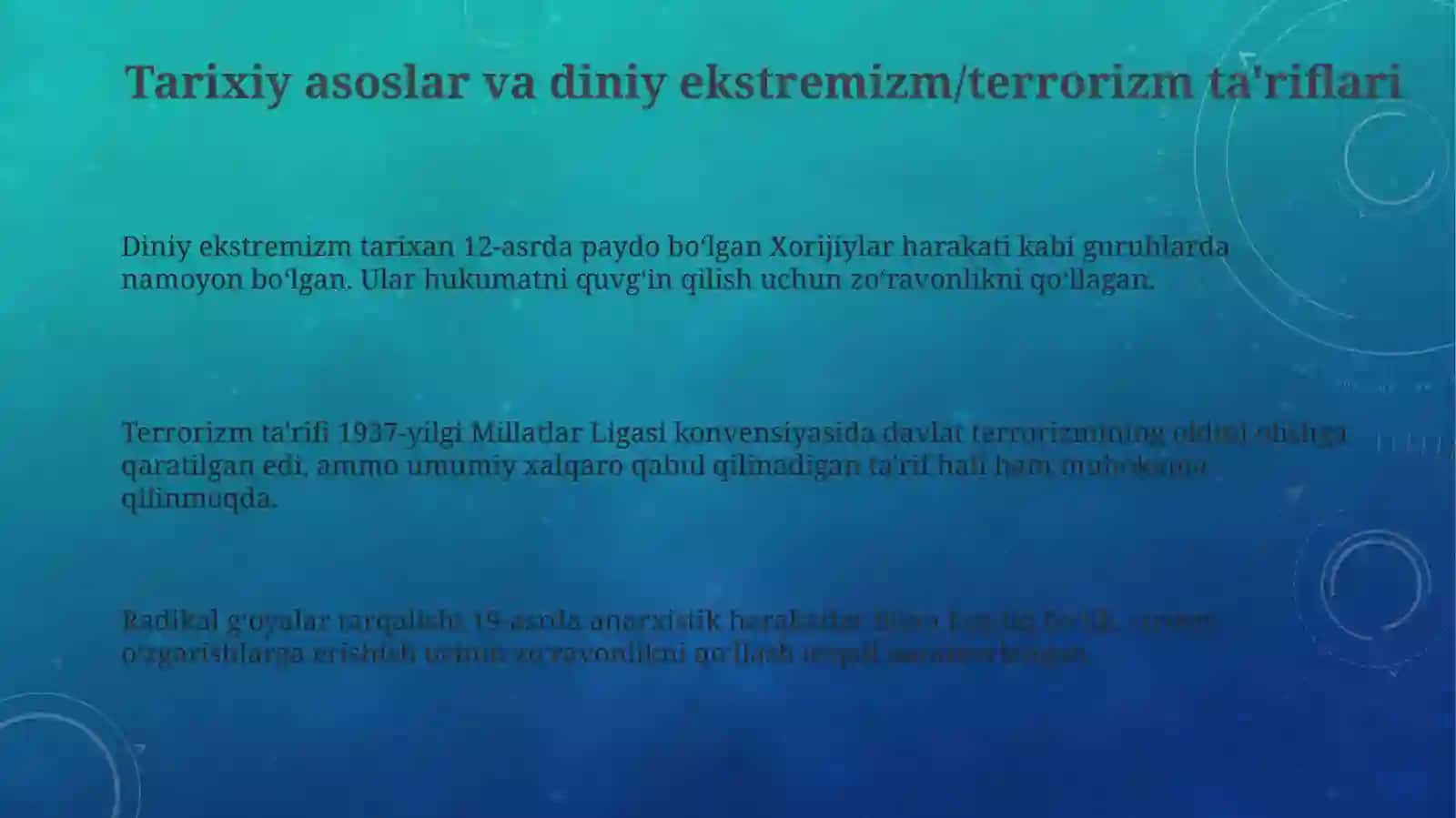 Diniy ekstremizm va terrorizmga qarshi kurashning xalqarosiy-huquqiy asoslari 3