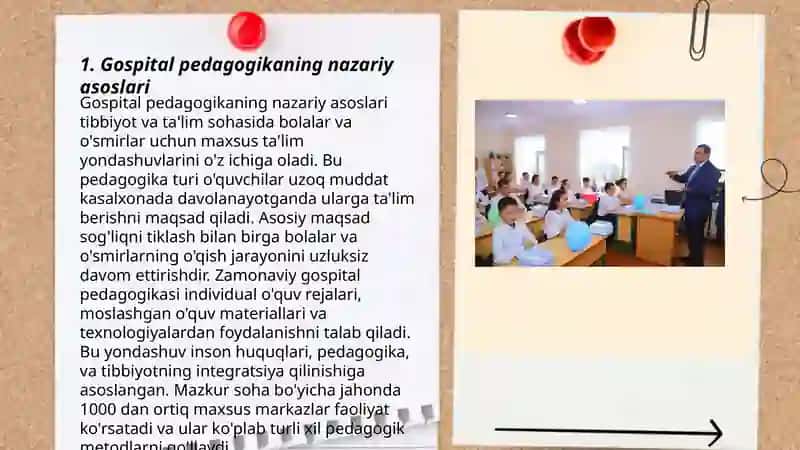 Turli yo'nalishdagi ilmiy tadqiqotlarda gospital pedagogika muammolarini o'rganish 3