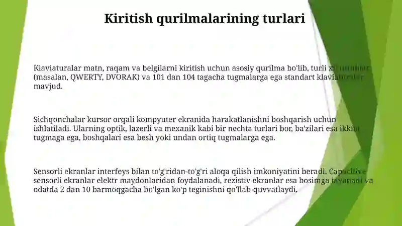 Kiritish qurilmalari 3