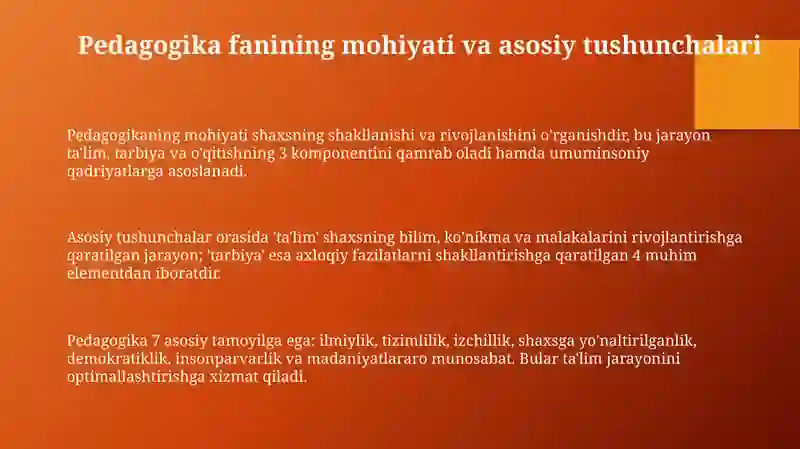 Pedagogika fan sifatida 3