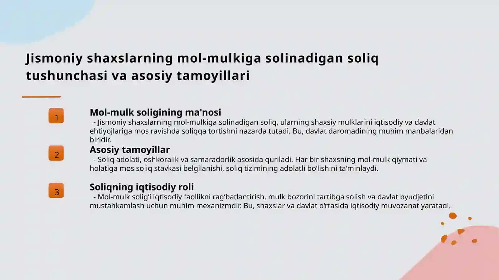 Jismoniy shaxslarning mol-mulkiga solinadigan soliq 3