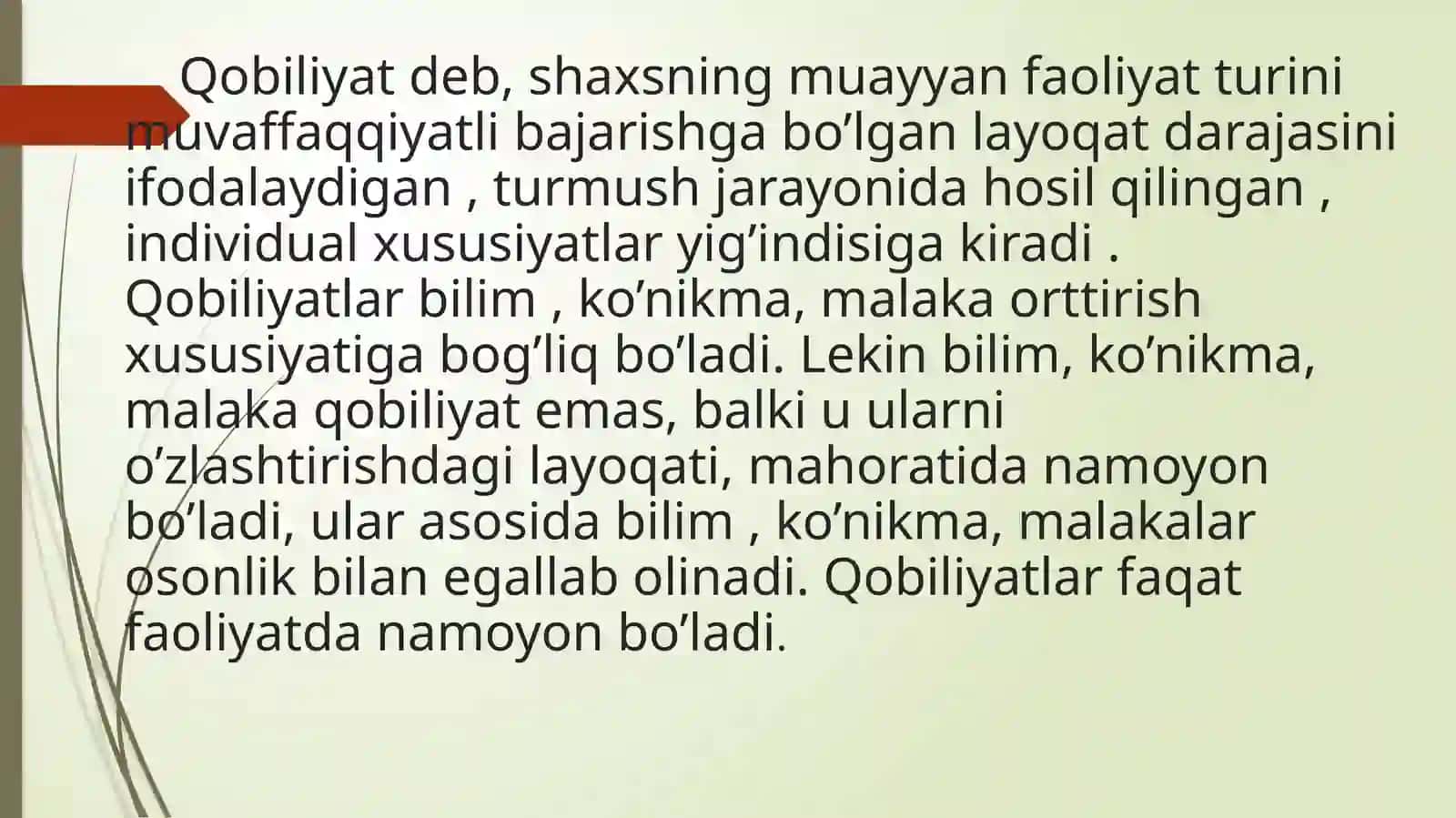 Qobiliyat. Umumiy va maxsus qobiliyatlar 3