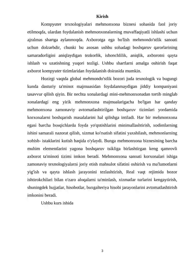 Axborot tizimlari va texnologiyalari yo`nalishi III-bosqich 3